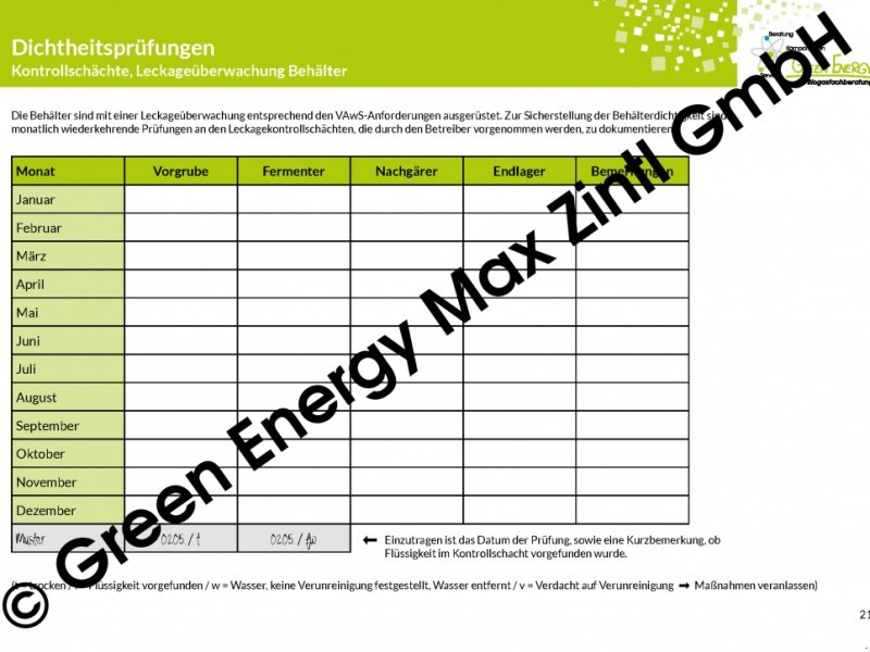Sonstige Biogastechnik des Typs Green Energy Biogas: Biogastagebuch, Neumaschine in Mitterteich (Bild 1)
