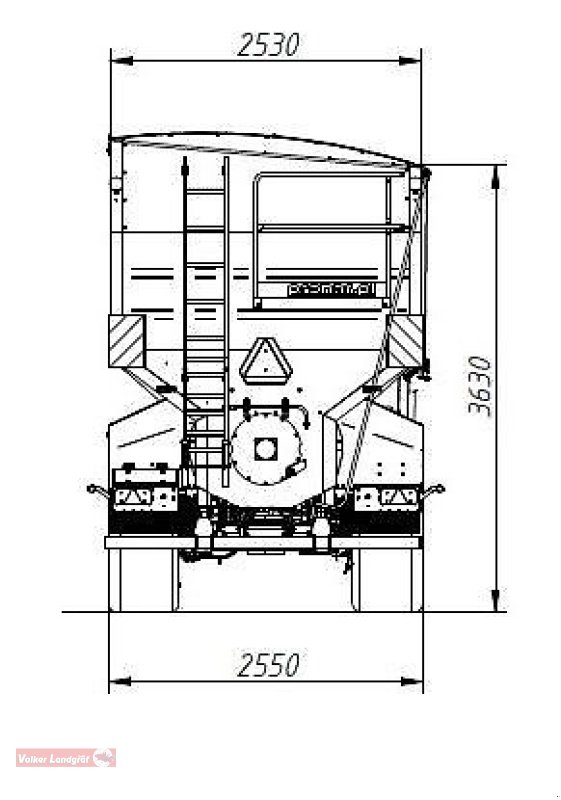 Überladewagen del tipo Sonstige Pronar T 743 M Überladewagen 43 m³ Wiegesystem 34 to Zwangslenkung, Neumaschine In Ostheim/Rhön (Immagine 28)