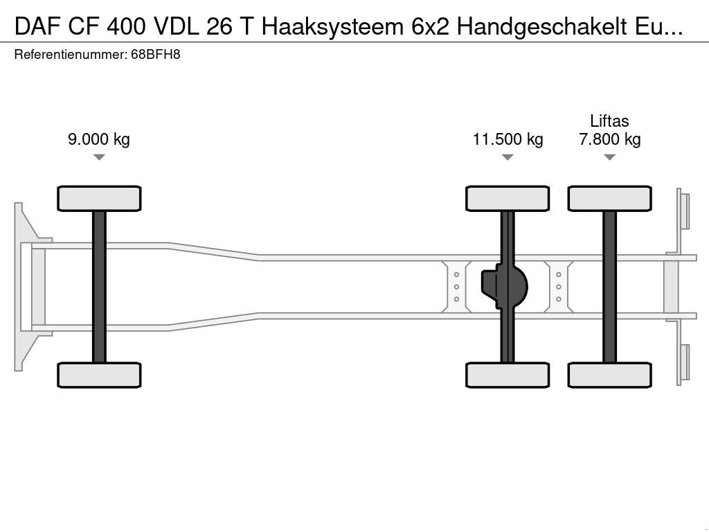 Abrollcontainer a típus DAF CF 400 VDL 26 T Haaksysteem 6x2 Handgeschakelt Euro 6 !! 10 Band, Gebrauchtmaschine ekkor: Kerkrade (Kép 7)