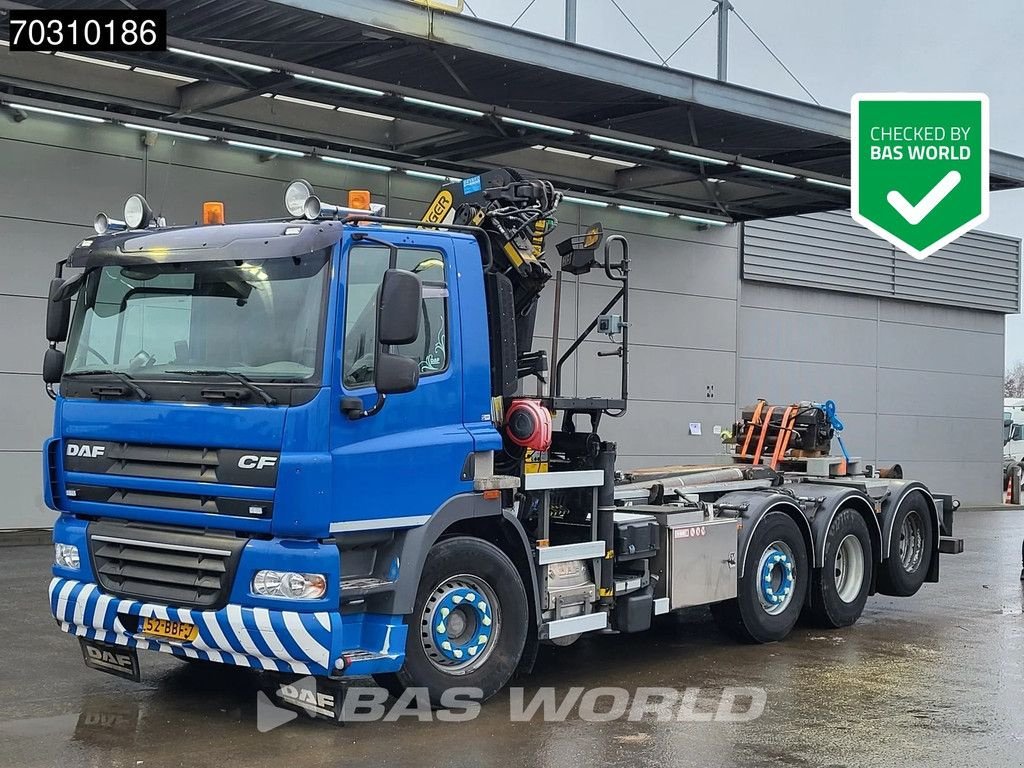 Abrollcontainer Türe ait DAF CF85.410 8X2 VDL 20-6200 Palfinger PK33002 EH Kran Lift+Lenkachs, Gebrauchtmaschine içinde Veghel (resim 1)