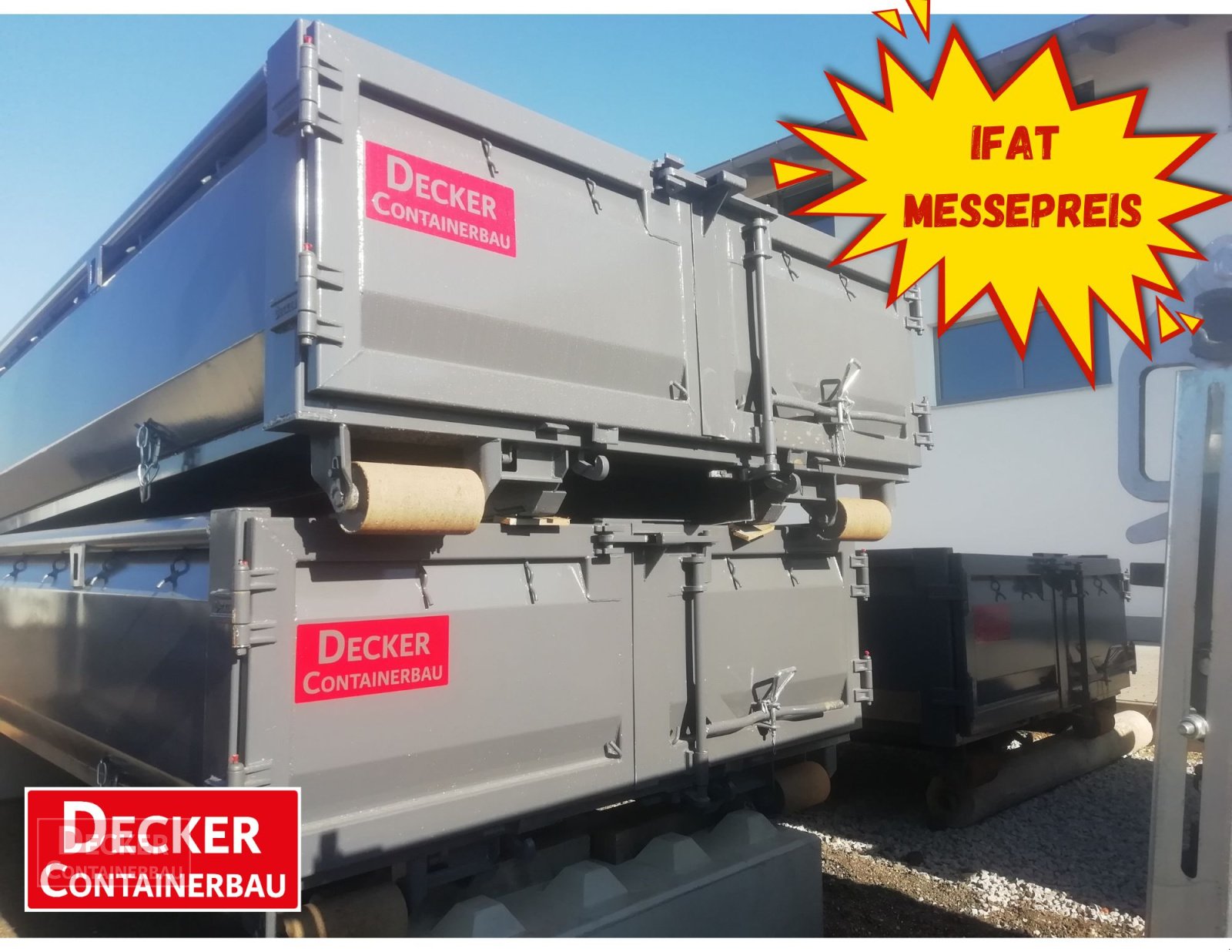 Abrollcontainer des Typs Decker Container IFAT-Messepreise, 94377 Steinach,ab 4490€ netto, sofort verfügbar, Neumaschine in Steinach (Bild 1)