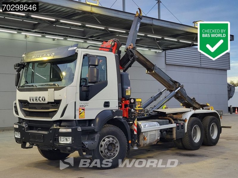 Abrollcontainer des Typs Iveco Trakker 450 6X4 Fassi F120B.2.22 Crane Marrel AL16S50 Retarder B, Gebrauchtmaschine in Veghel (Bild 1)