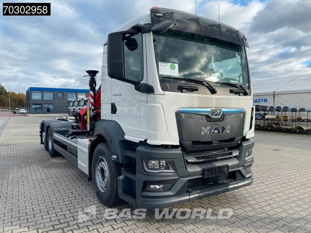 Abrollcontainer Türe ait MAN TGS 26.440 6X2 NEW! Fassi 235A Crane Hyva 20-57-S Lift+ Steering, Neumaschine içinde Veghel (resim 3)