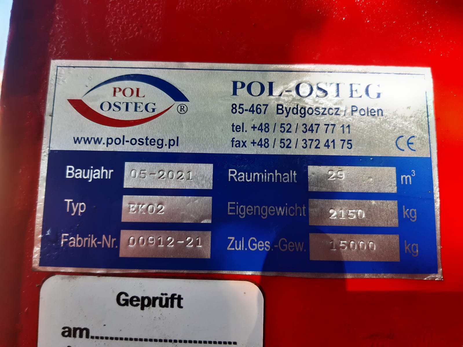 Abrollcontainer типа POL-Osteg EK02, Gebrauchtmaschine в seefeld (Фотография 3)