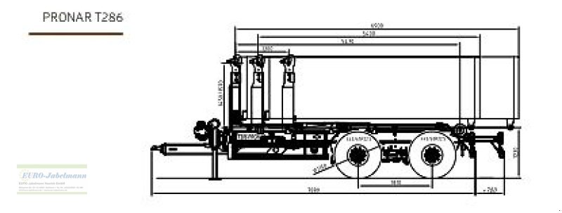 Abrollcontainer des Typs PRONAR Containeranhänger / Containerfahrzeug / Hakenlifter T 286, 23 to, NEU, Neumaschine in Itterbeck (Bild 17)