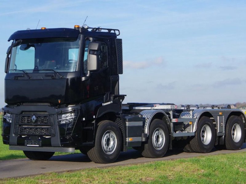 Abrollcontainer Türe ait Renault C520 8x4 WSG met 30-tons AJK haakarm, Gebrauchtmaschine içinde Groenekan