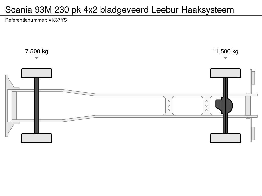 Abrollcontainer typu Scania 93M 230 pk 4x2 bladgeveerd Leebur Haaksysteem, Gebrauchtmaschine v Kerkrade (Obrázek 10)