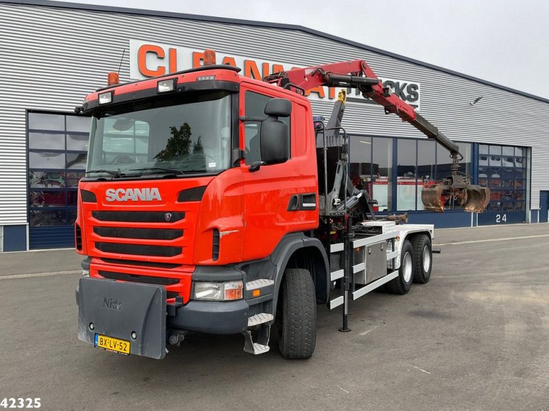 Abrollcontainer of the type Scania G 400 6x6 HMF 16 ton/meter Z-kraan Full steel, Gebrauchtmaschine in ANDELST (Picture 1)