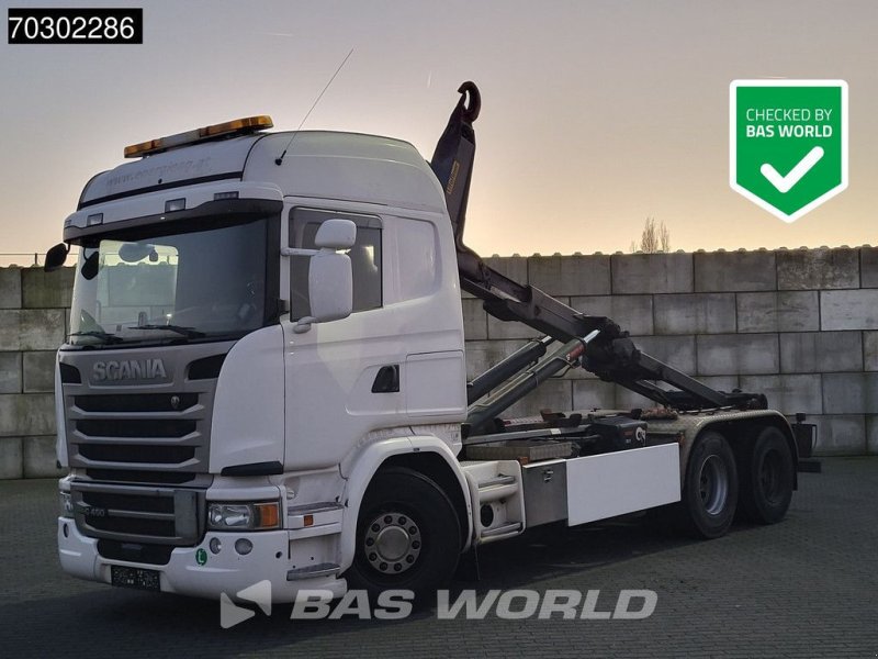 Abrollcontainer typu Scania G450 6X2 HIAB XR21Z59 containersystem 3-pedals Retarder Lift-Axl, Gebrauchtmaschine v Veghel (Obrázek 1)