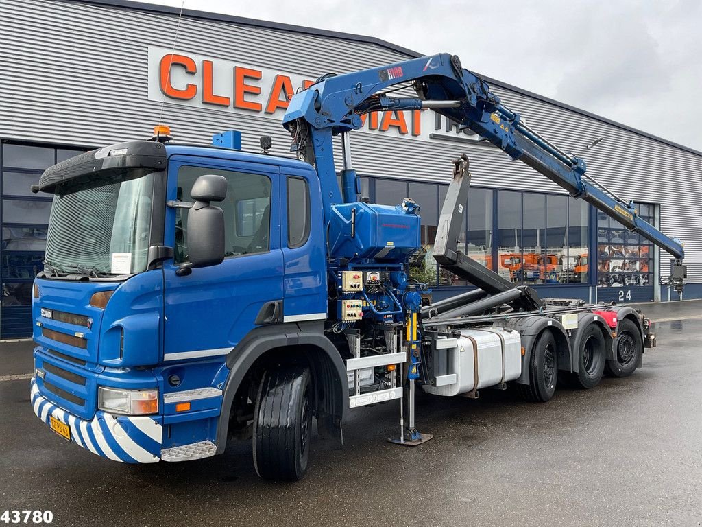 Abrollcontainer des Typs Scania P 380 8x2 Hiab 21 Tonmeter laadkraan, Gebrauchtmaschine in ANDELST (Bild 1)