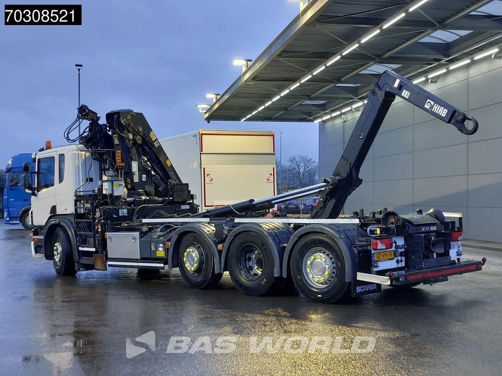 Abrollcontainer du type Scania P360 8X2 HIAB 211 E-3 HIPRO Crane + XR21S61 hooklift Lift+Steeri, Gebrauchtmaschine en Veghel (Photo 9)