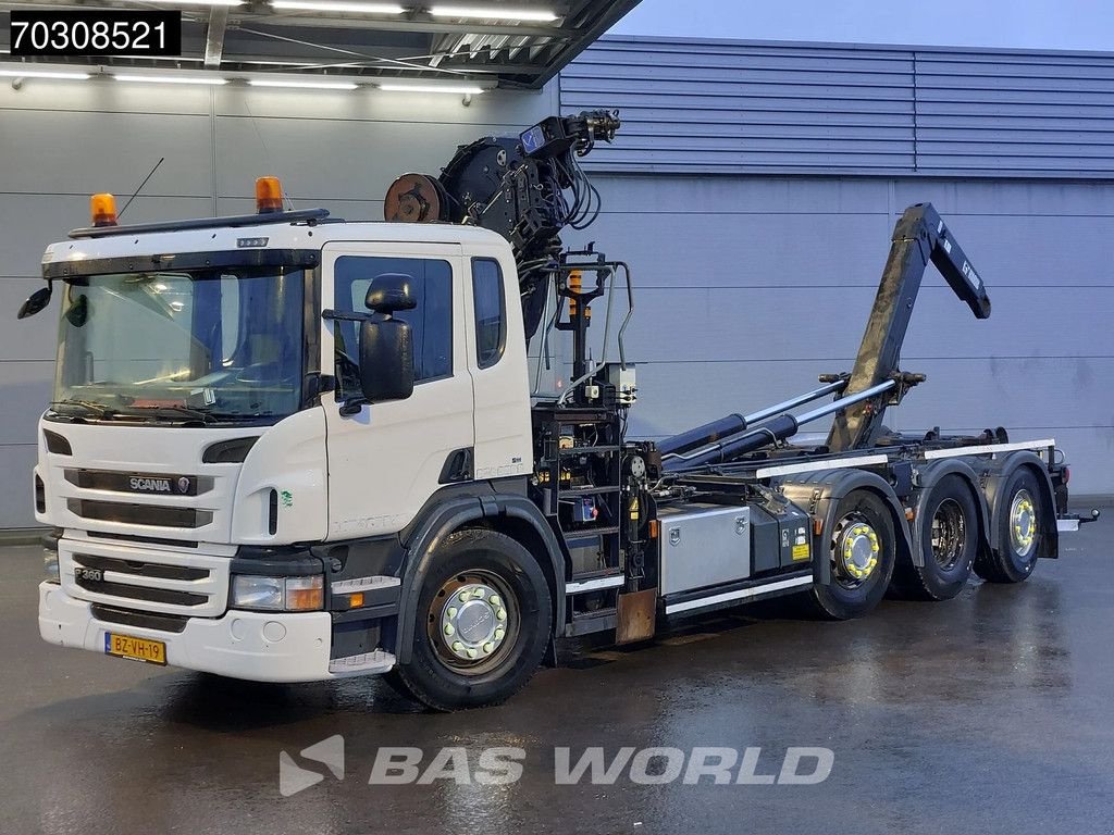 Abrollcontainer du type Scania P360 8X2 HIAB 211 E-3 HIPRO Crane + XR21S61 hooklift Lift+Steeri, Gebrauchtmaschine en Veghel (Photo 5)