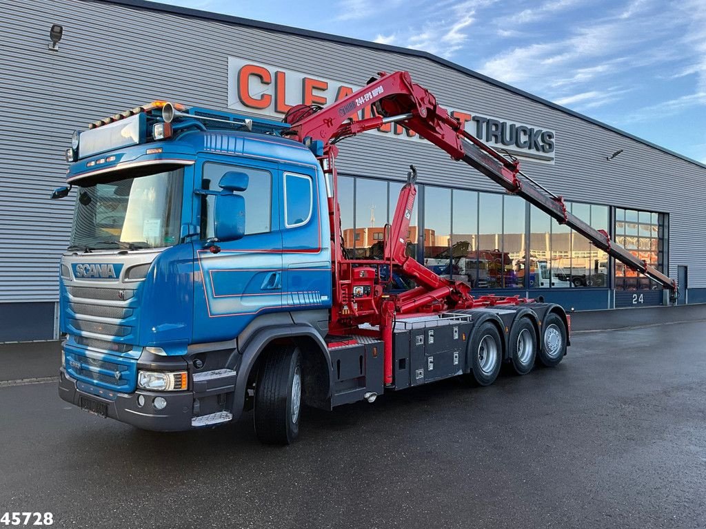 Abrollcontainer typu Scania R 580 8x4 Euro 6 Retarder Hiab 24 Tonmeter laadkraan, Gebrauchtmaschine v ANDELST (Obrázek 2)