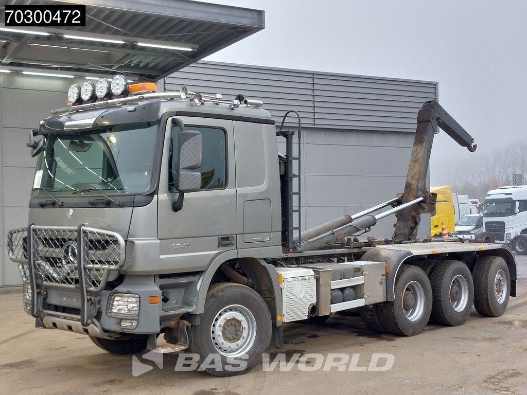 Abrollcontainer Türe ait Sonstige Mercedes Benz Actros 3248 Actros 8X4 HIAB XR24SL59 Multilift Lift+steering Axl, Gebrauchtmaschine içinde Veghel (resim 7)