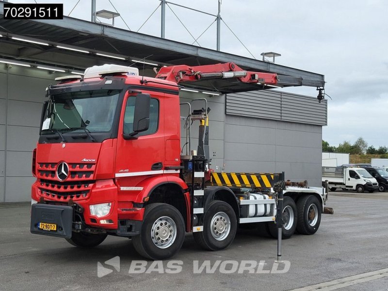 Abrollcontainer του τύπου Sonstige Mercedes Benz Arocs 4145 8X4 NL-Truck HMF 2243 Z Crane Hyva 26-51-S Steelsuspe, Gebrauchtmaschine σε Veghel (Φωτογραφία 1)