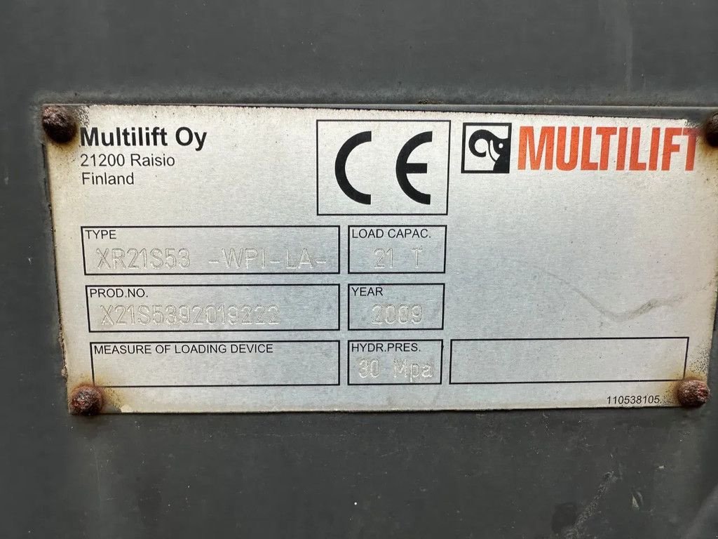 Abrollcontainer typu Volvo FE 320 / NL TRUCK / EURO 5 / HIAB MULTILIFT XR 21T / LIKE NEW!!, Gebrauchtmaschine v Ammerzoden (Obrázek 8)