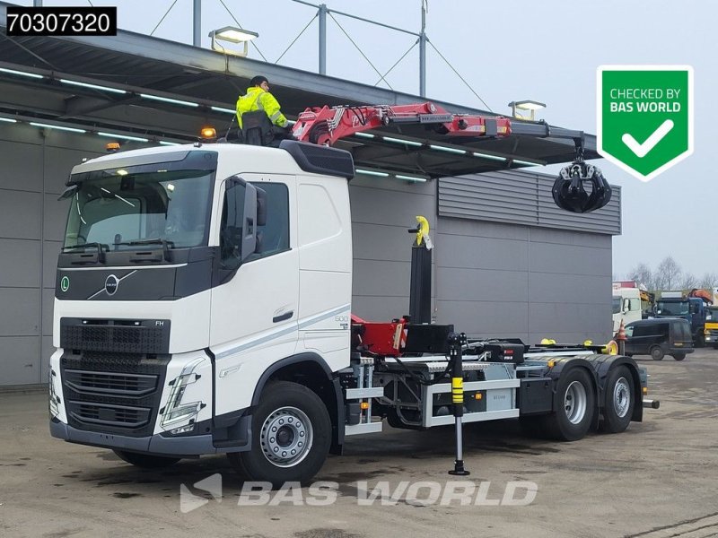 Abrollcontainer tipa Volvo FH 500 6X2 NEW! Penz Crane 15Z.9.50R HIAB 20S56 containersystem, Neumaschine u Veghel