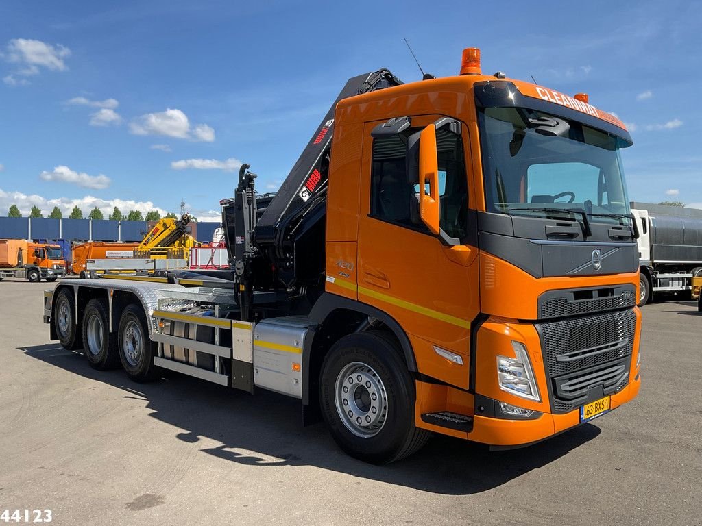 Abrollcontainer typu Volvo FM 420 8x2 Hiab 25 Tonmeter laadkraan Welvaarts laadkraan weegsy, Gebrauchtmaschine v ANDELST (Obrázek 8)
