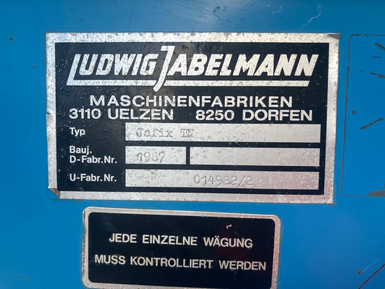 Absackwaage/Waage typu Jabelmann Jafix TN, Gebrauchtmaschine v Bräunlingen (Obrázek 6)