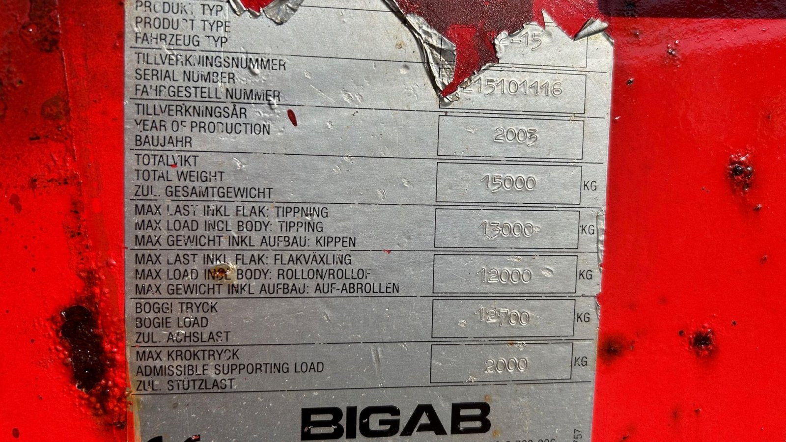 Abschiebewagen of the type BigAb 12-15, Gebrauchtmaschine in Thorsø (Picture 24)