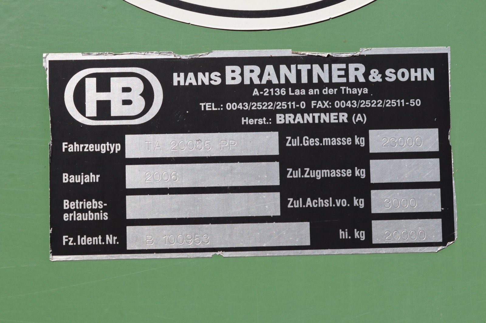 Abschiebewagen типа Brantner TA20065PP, Gebrauchtmaschine в Wendeburg (Фотография 8)