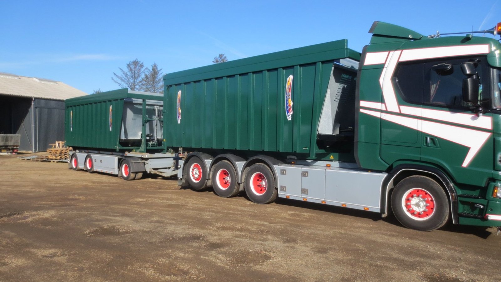 Abschiebewagen Türe ait Demmler KROGHEJS-CONTAINER, Gebrauchtmaschine içinde Nørre Nebel (resim 1)