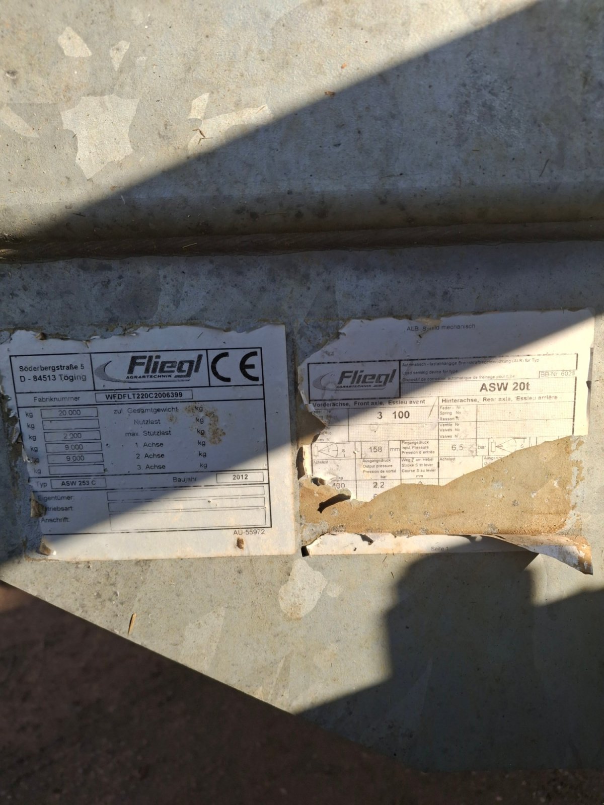 Abschiebewagen tipa Fliegl ASW 253, Gebrauchtmaschine u Odelzhausen (Slika 6)