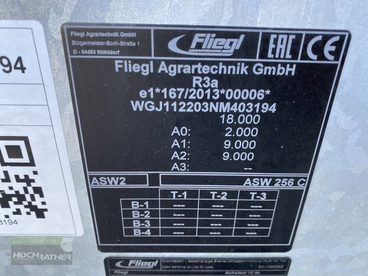 Abschiebewagen typu Fliegl ASW 256 Fox, Neumaschine w Kronstorf (Zdjęcie 11)