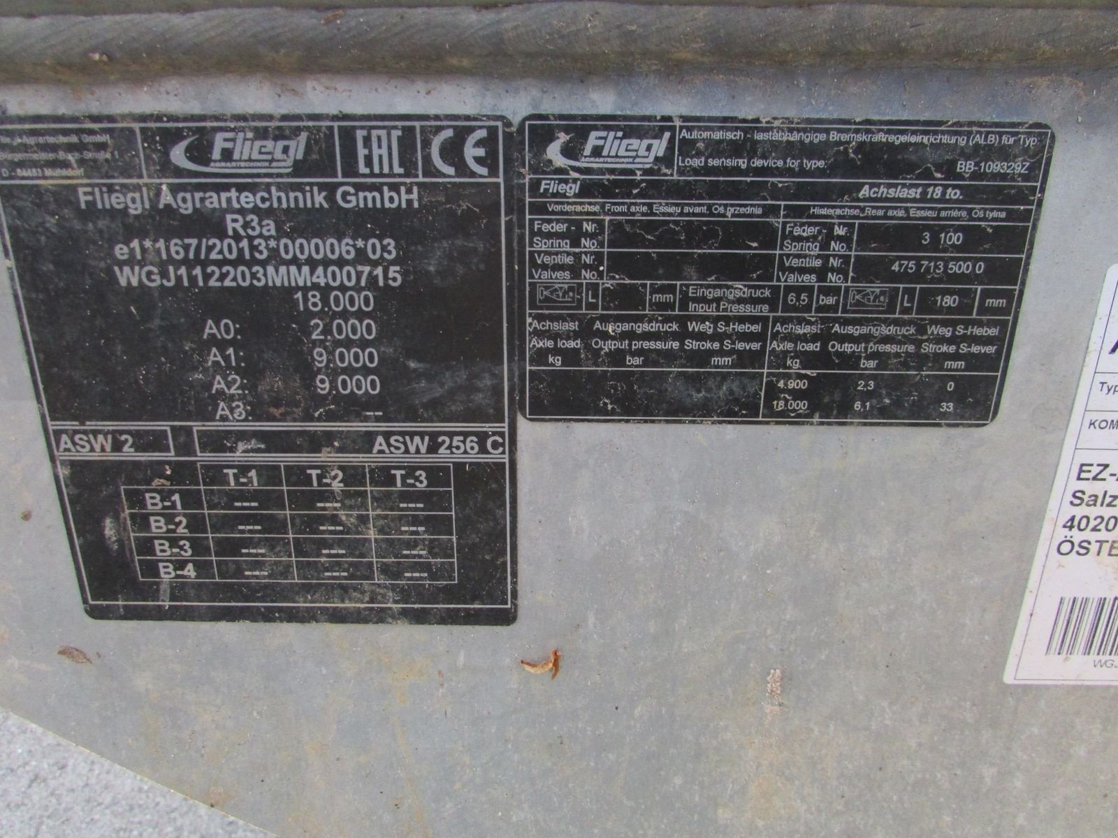 Abschiebewagen tip Fliegl ASW 256, Gebrauchtmaschine in Saxen (Poză 2)