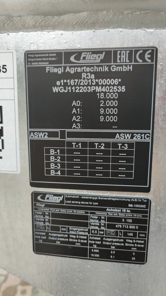 Abschiebewagen tip Fliegl ASW 261 Compact Fox Tandem, Neumaschine in Kirchschlag (Poză 9)
