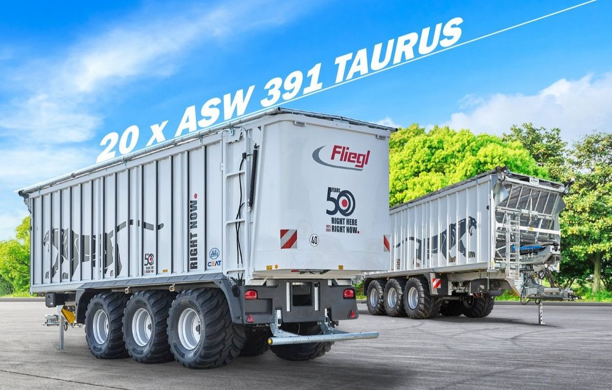 Abschiebewagen typu Fliegl ASW 391 TAURUS FOX 50 Jahre Limited Edtion, Neumaschine v Wallern (Obrázek 1)