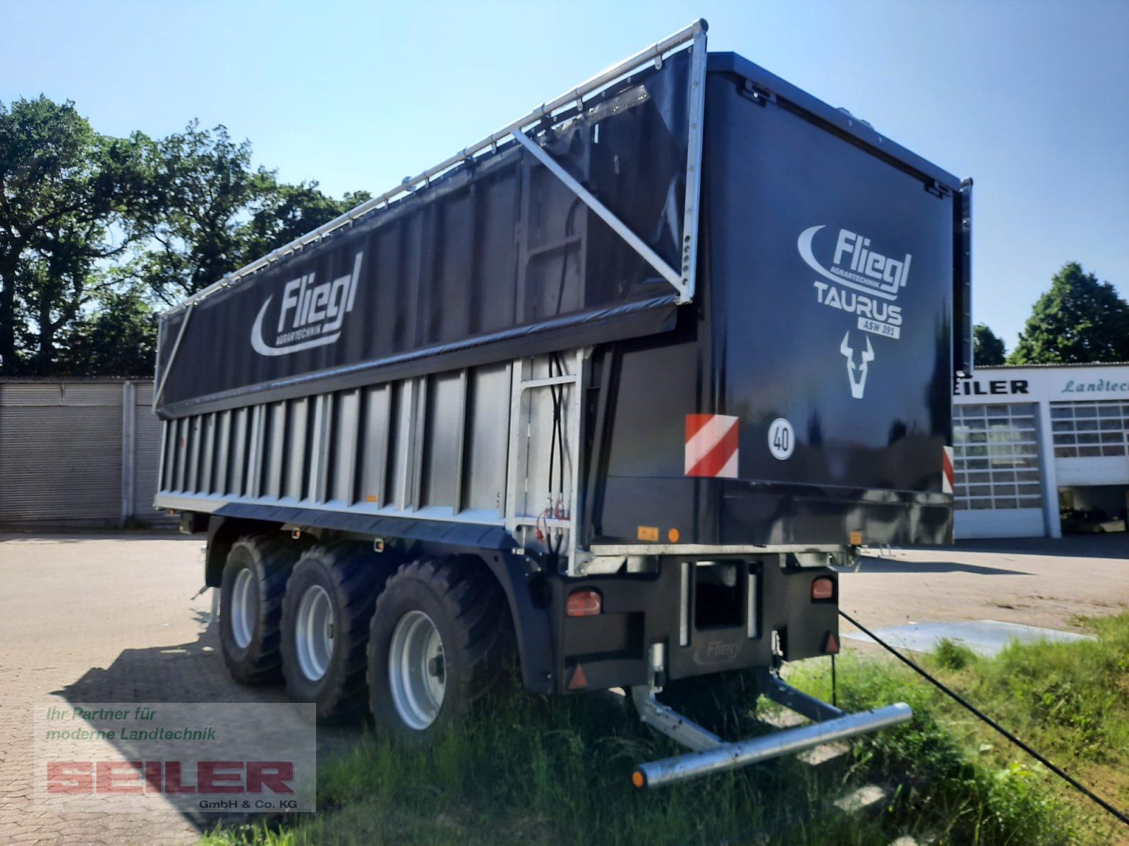 Abschiebewagen des Typs Fliegl ASW 391 TAURUS FOX 50m³ ZWL + Top Lift Light, Neumaschine in Ansbach (Bild 7)