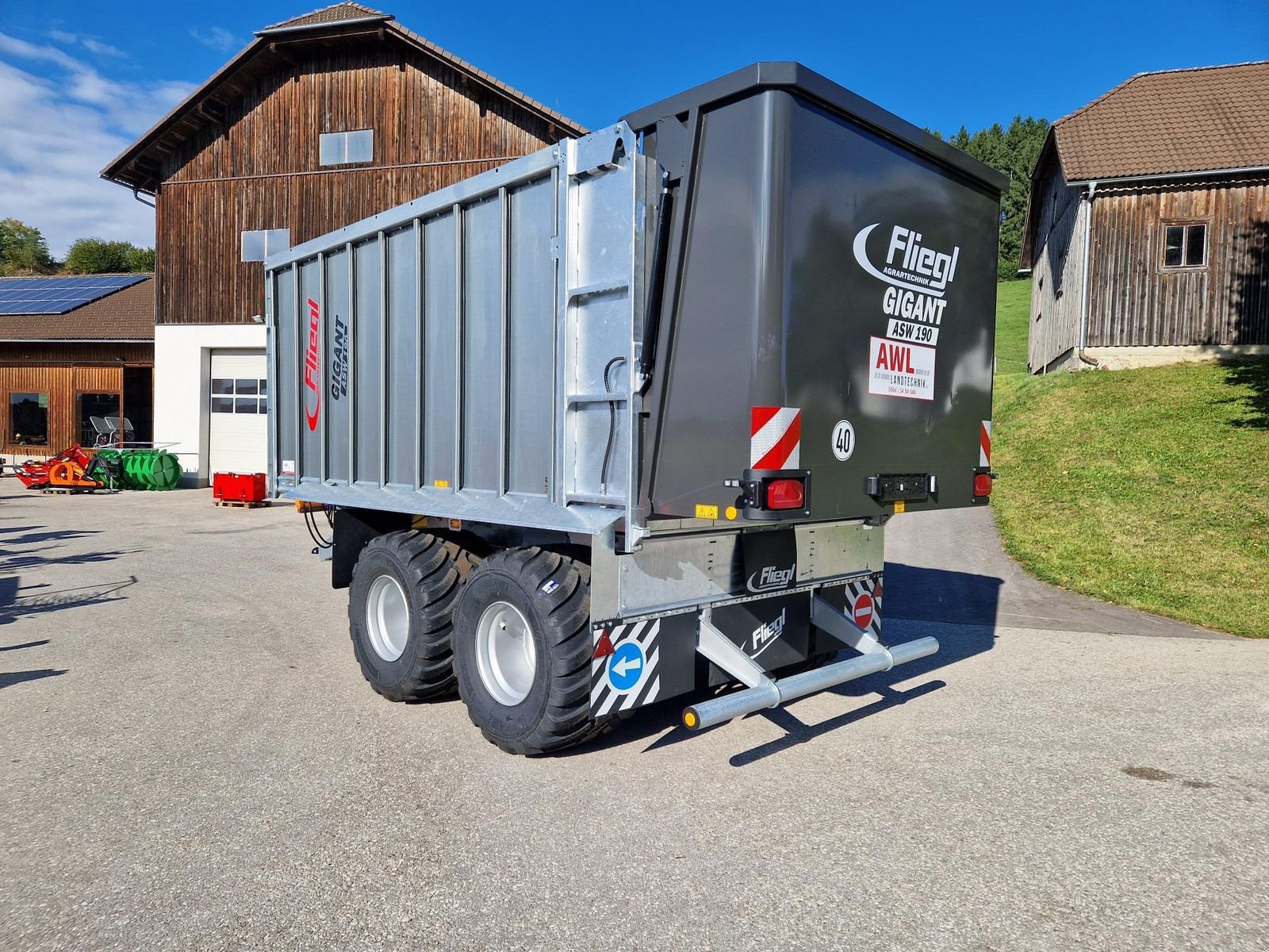 Abschiebewagen του τύπου Fliegl Gigant ASW 190 Compact FOX Tandem, Neumaschine σε Grünbach (Φωτογραφία 3)