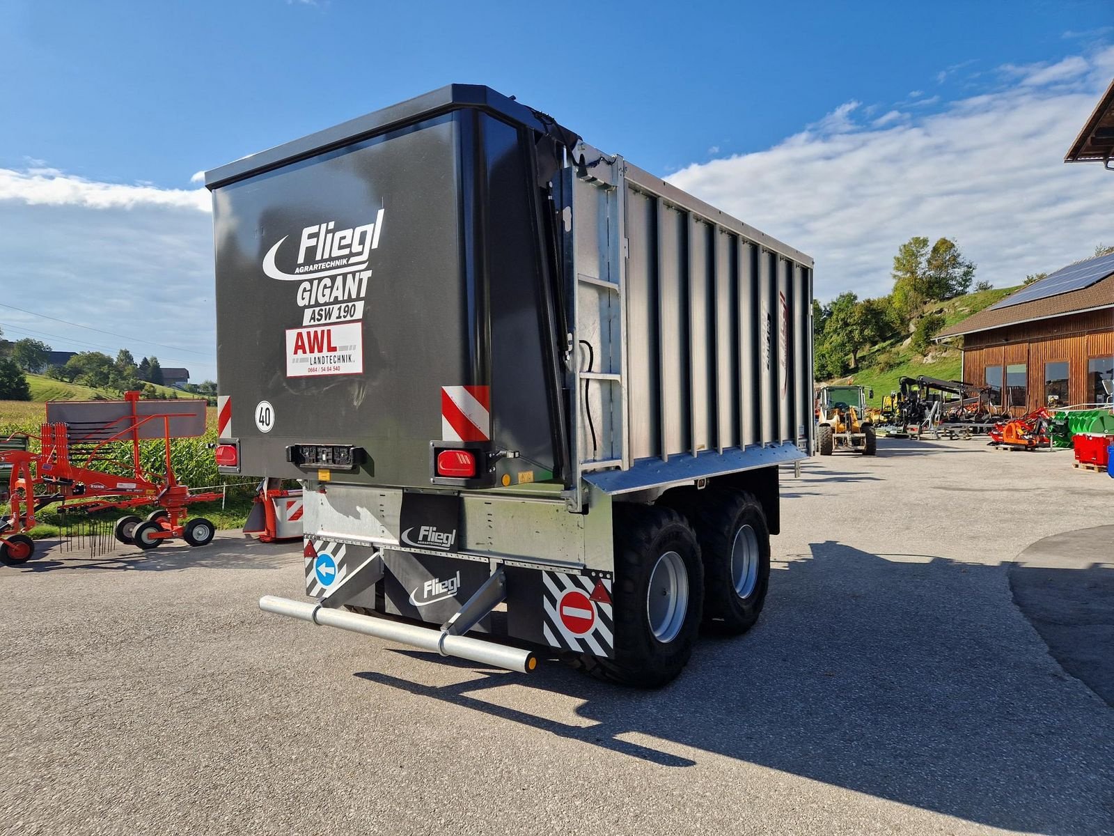 Abschiebewagen του τύπου Fliegl Gigant ASW 190 Compact FOX Tandem, Neumaschine σε Grünbach (Φωτογραφία 5)