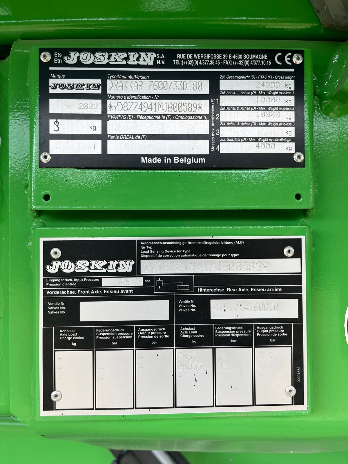 Abschiebewagen of the type Joskin Drakkar 7600, Gebrauchtmaschine in Amberg (Picture 7)