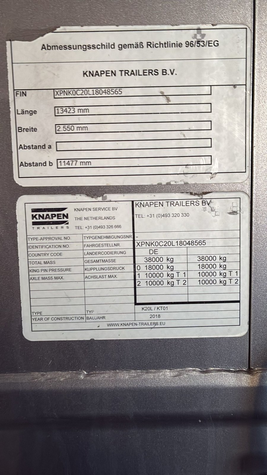 Abschiebewagen tipa Knapen K20L, Gebrauchtmaschine u Möttingen (Slika 3)