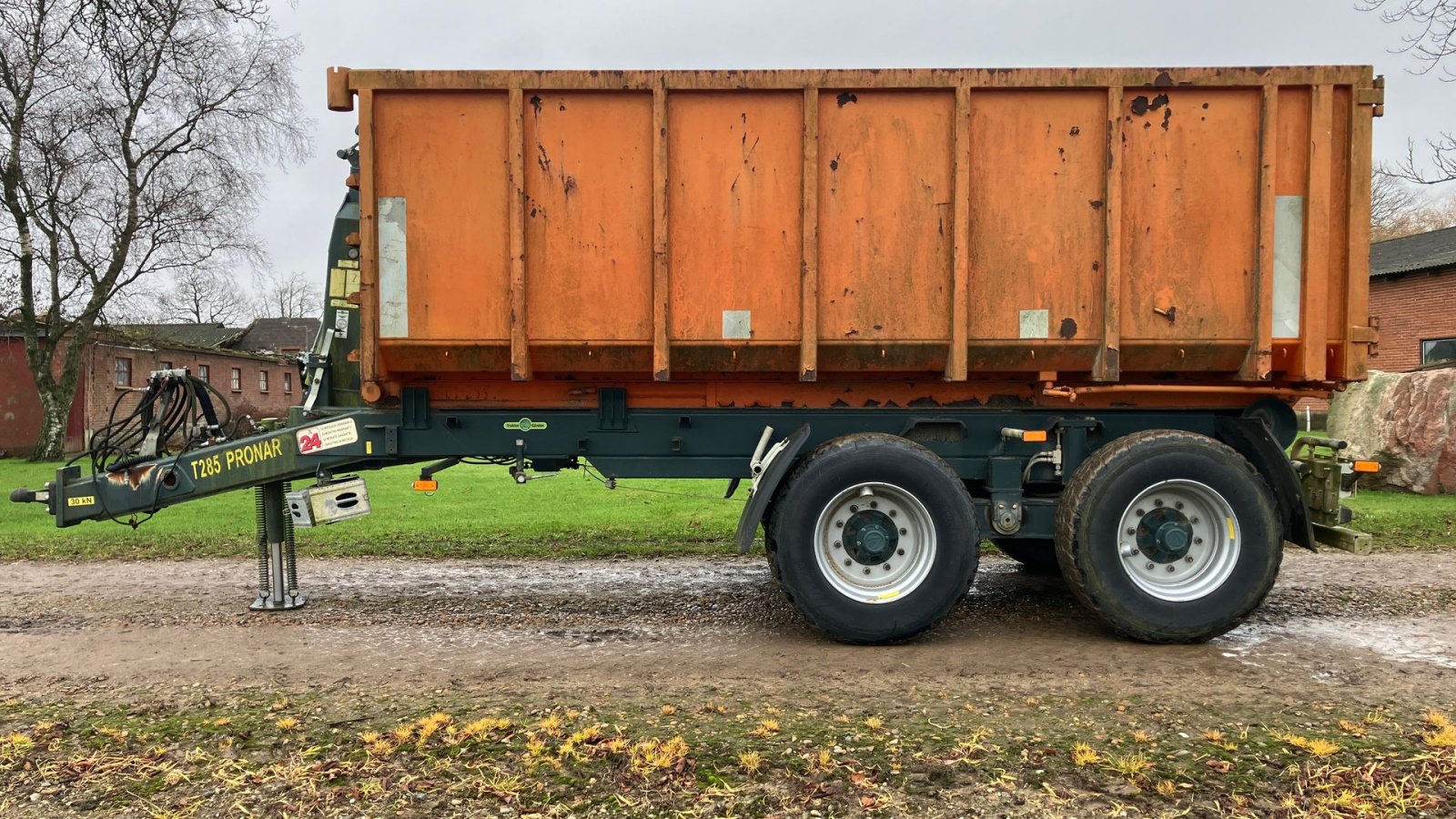 Abschiebewagen типа PRONAR T-285 Kroghejsevogn m. 3 containere, Gebrauchtmaschine в Fredericia (Фотография 1)