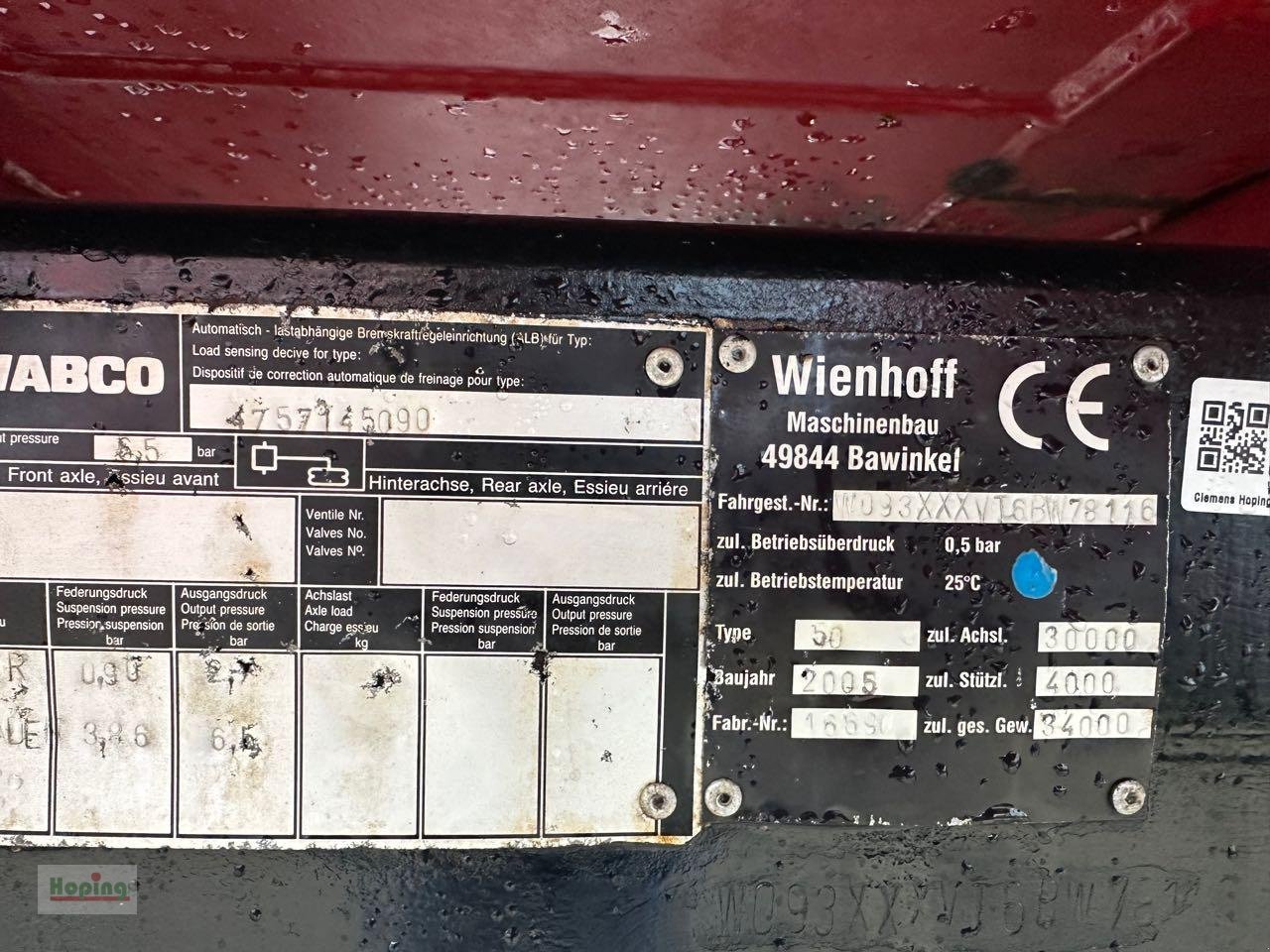 Abschiebewagen of the type Wienhoff 68, Gebrauchtmaschine in Bakum (Picture 14)