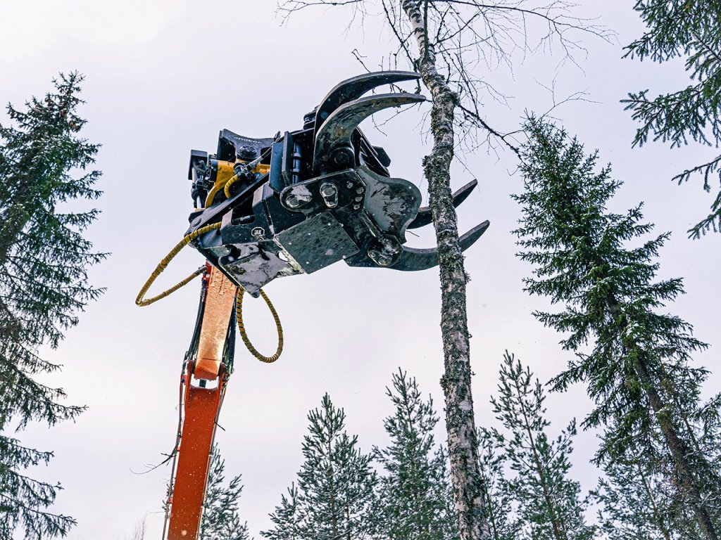 Aggregat & Anbauprozessor des Typs Reil & Eichinger Fällgreifer JAK 300 R mit Sägeeinheit / SuperSaw für Bagger, Neumaschine in Nittenau (Bild 4)
