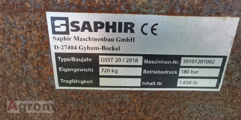 Anbaugerät des Typs Saphir GSST 20 Gabelstaplerschaufel, Neumaschine in Meißenheim-Kürzell (Bild 6)