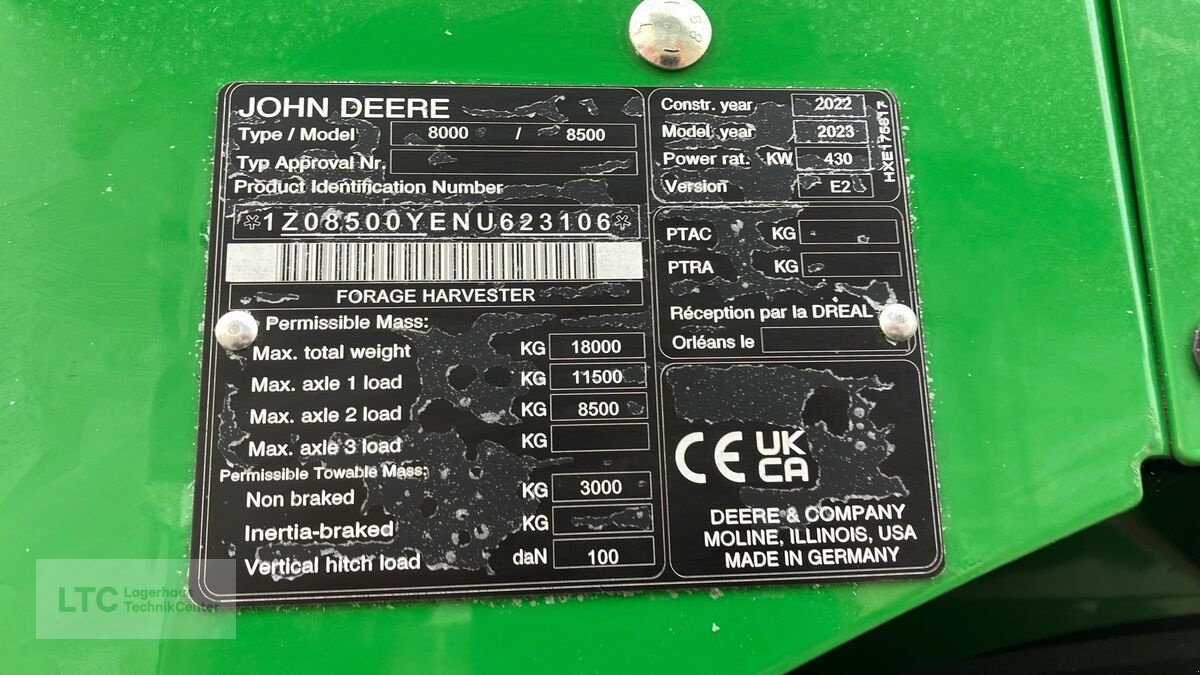 Anbauhäcksler & Anhängehäcksler des Typs John Deere 8500i, Neumaschine in Redlham (Bild 17)