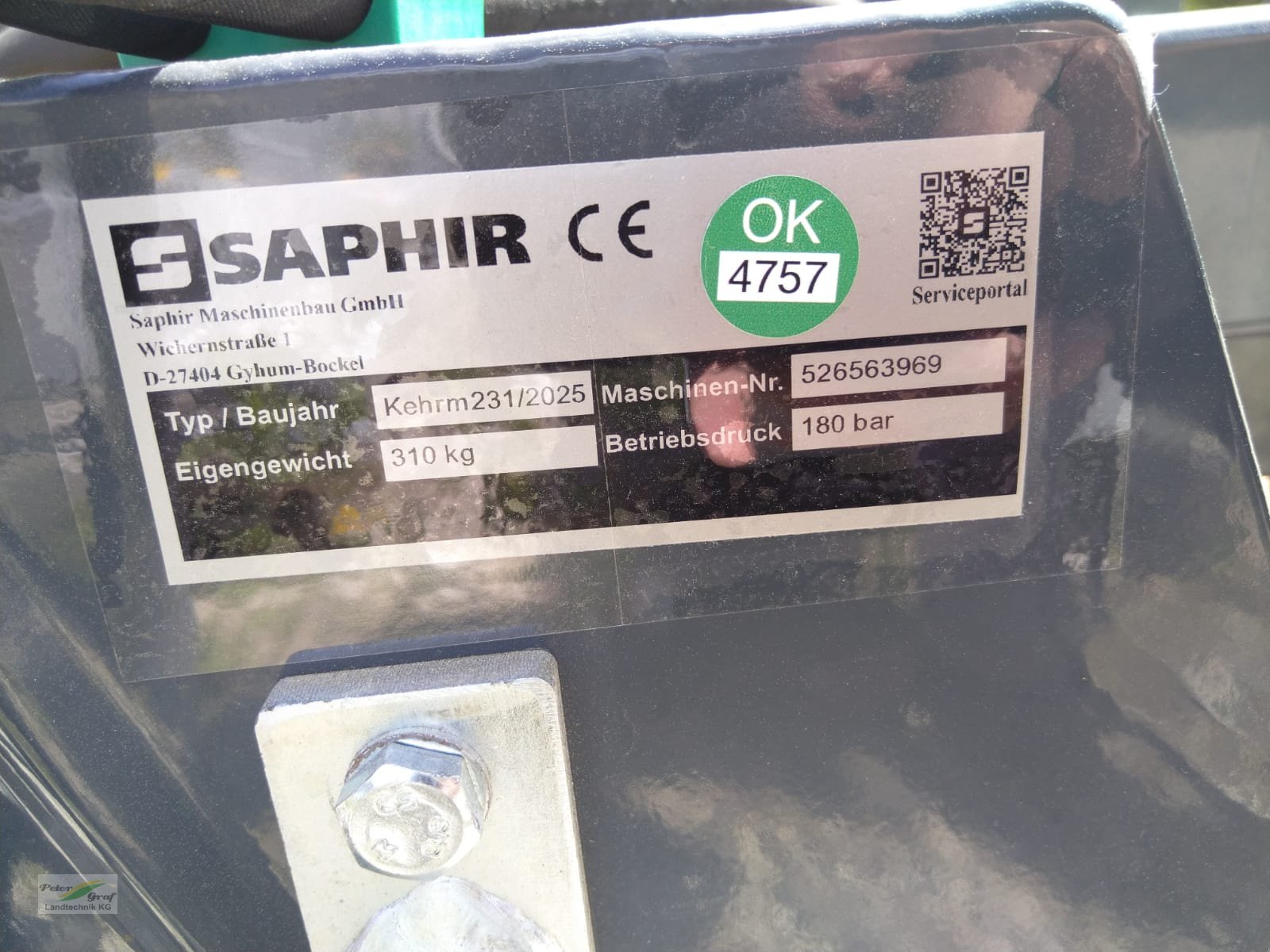 Anbaukehrmaschine of the type Saphir GKM 231, Neumaschine in Pegnitz-Bronn (Picture 5)
