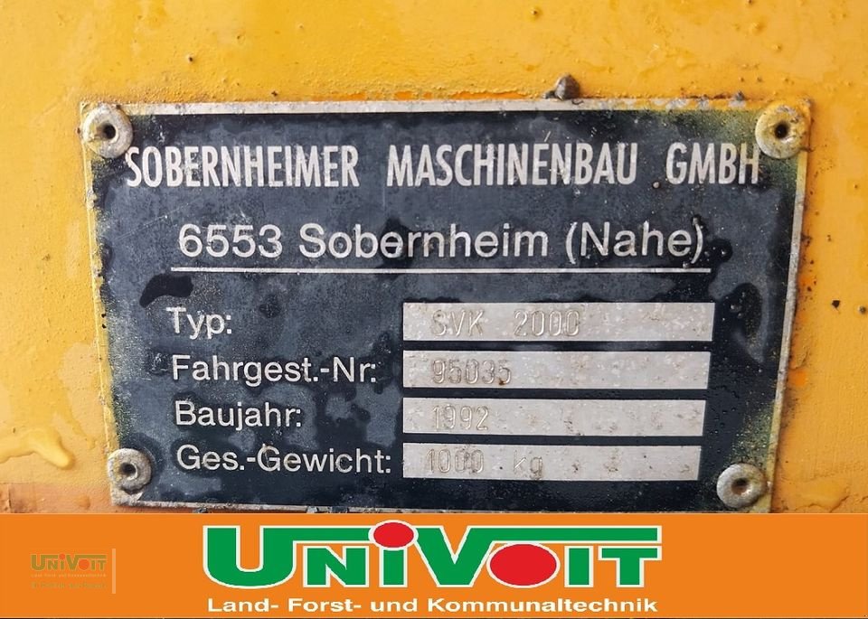 Anbaukehrmaschine типа Sobernheimer SVK 2000, Gebrauchtmaschine в Warmensteinach (Фотография 15)