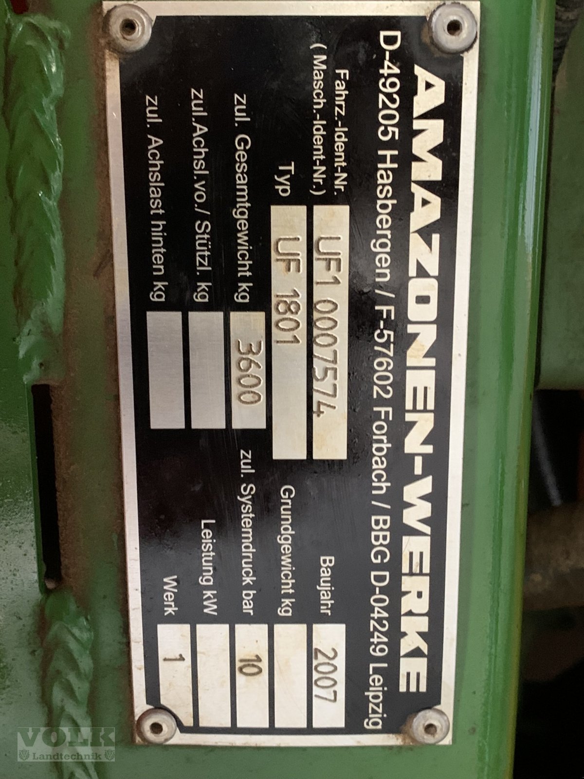 Anbauspritze des Typs Amazone UF 1801, Gebrauchtmaschine in Friedberg-Derching (Bild 13)