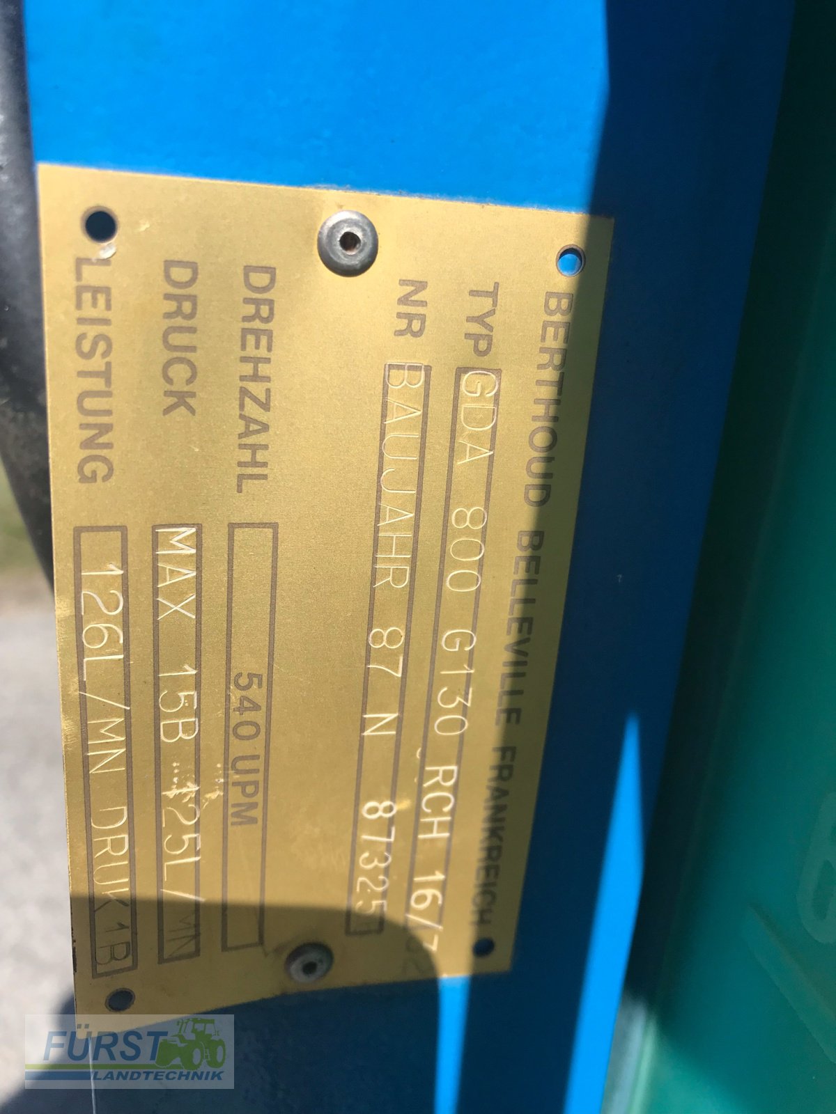 Anbauspritze typu Berthoud GDA 800, Gebrauchtmaschine v Perlesreut (Obrázek 4)