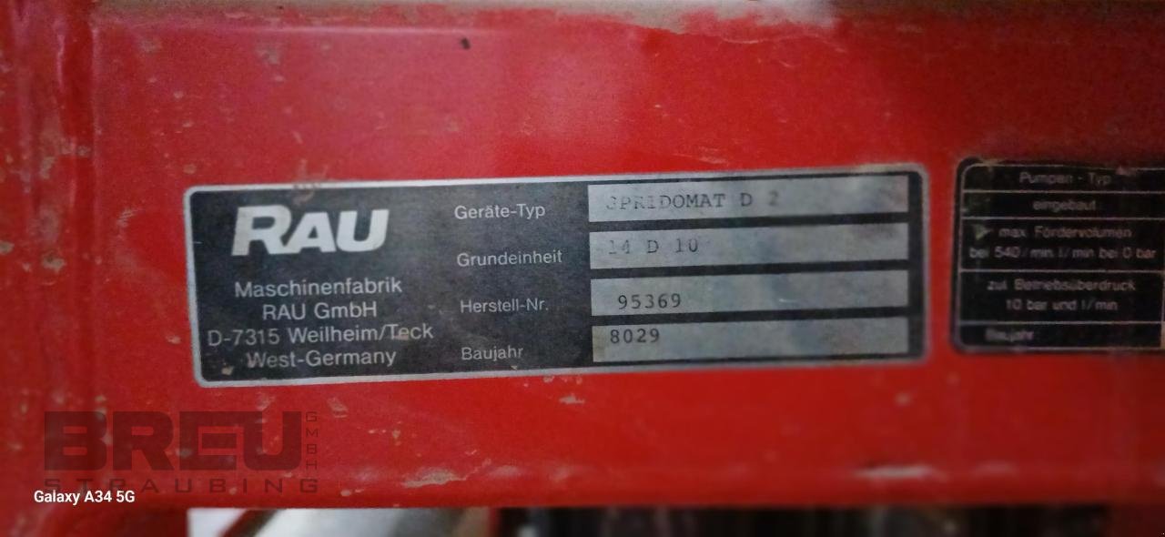 Anbauspritze of the type Rau D 2 - 1000 l - 15 m, Gebrauchtmaschine in Straubing (Picture 5)