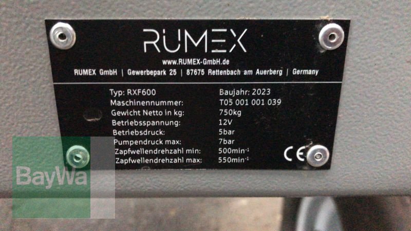 Anbauspritze za tip Rumex RXF600, Gebrauchtmaschine u Mindelheim (Slika 19)