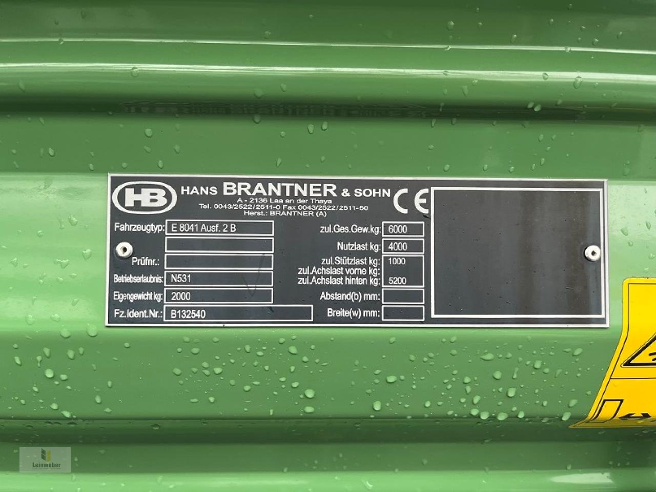 Anhänger typu Brantner E 6040 Powerflex, Neumaschine w Neuhof - Dorfborn (Zdjęcie 4)