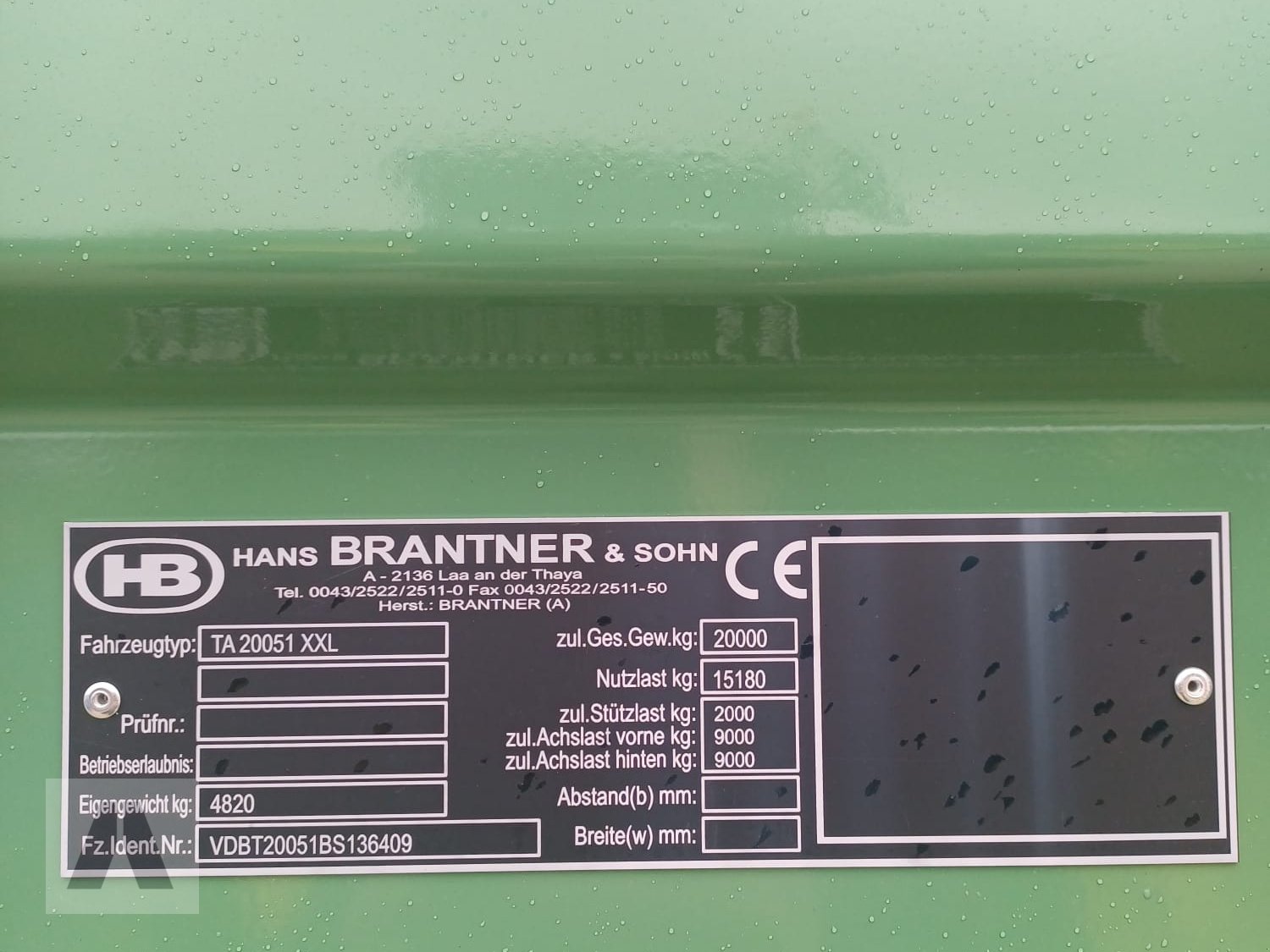 Anhänger typu Brantner TA 20051 XXL, Gebrauchtmaschine v Lauterhofen (Obrázek 8)