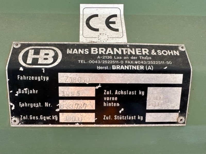 Anhänger типа Brantner Z 18050, Gebrauchtmaschine в Dachwig (Фотография 17)